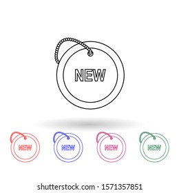 Word sale key chain multi color icon. Simple thin line, outline vector of sale icons for ui and ux, website or mobile application