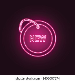 word sale key chain neon icon. Elements of Sale set. Simple icon for websites, web design, mobile app, info graphics