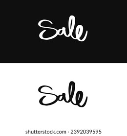 word sale lettering, vector, isolated