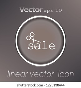 Word "Sale" with scissors