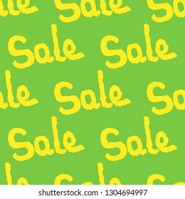 Word Sale seamless pattern vector illustration