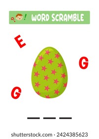 Word scramble. kid's educational games. Easter Game