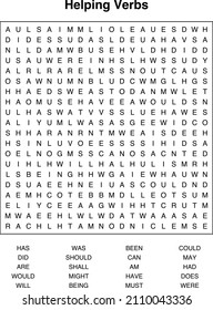 Word Search Puzzle - Helping Verbs