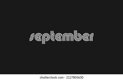 Word SEPTEMBER in letters - Initial vector design - Premium Icon, Logo vector
