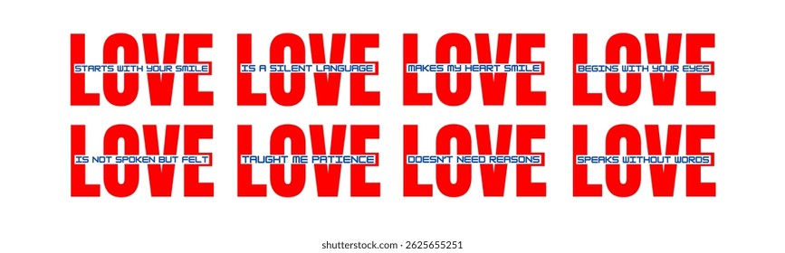word shape letter emoji love background, romance red heart vector icons Artistic love calligraphy design symbols 3d text pattern logo concept typography isolated editable vector art valentine's day.