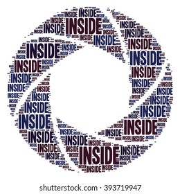 word sharp vector design lens inside