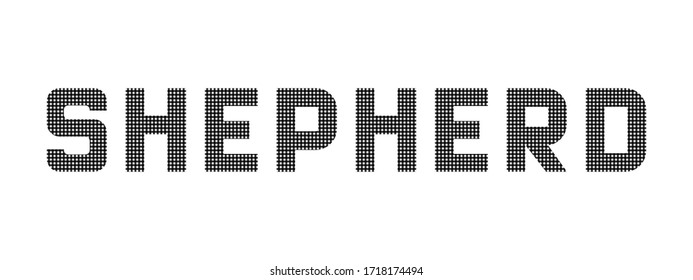 The word "Shepherd" composed of letters from Shepherd tartan.