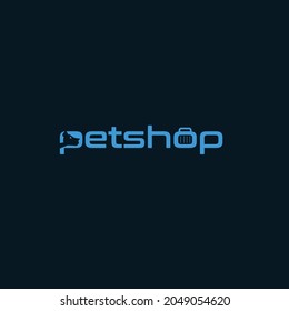 Word sign logo in pet punctuation style illustration. pet shop can be used pet shop