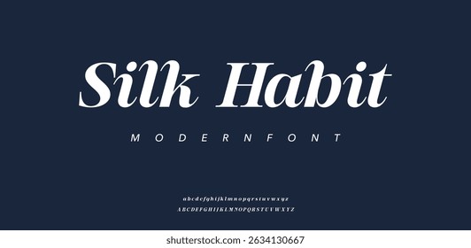 word of Silk . modern minimalist clean alphabet font. lowercase bold typography vector illustration design 