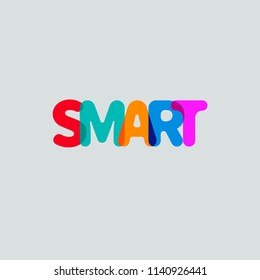 Word smart, business analytics, abbreviation smart, color letters. Vector illustration