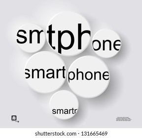 word " smartphone" in circles