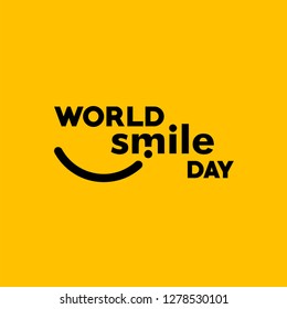 Word Smile Day Vector Template Design Illustration