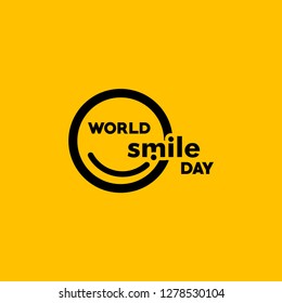 Word Smile Day Vector Template Design Illustration