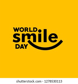 Word Smile Day Vector Template Design Illustration