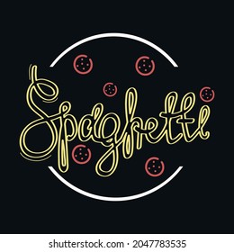 Word SPAGHETTI stylized as a stylish logo - Vector illustration
