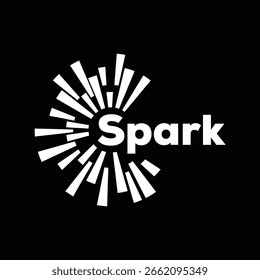 word spark logo design, sunlight graphic vector icon concept