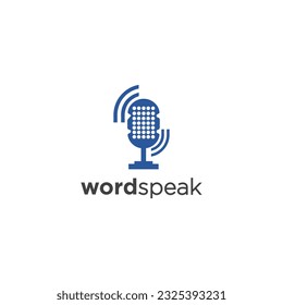 Word speak logo design icon symbols