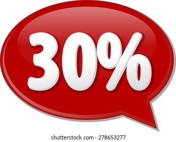 Word speech bubble illustration of discussion forum blog percent discount thirty 30 vector
