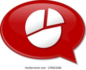 Word speech bubble illustration of discussion forum blog pie chart finance accounting vector