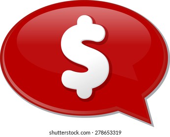 Burbuja de palabras ilustración del foro de discusión blog dinero en dólares vector de efectivo