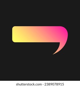 Word Speech Text Feedback Message Comment Quote Gradient Bubble Infographic Info Icon
