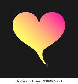 Word Speech Text Feedback Message Comment Quote Gradient Bubble Infographic Info Icon
