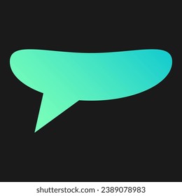 Word Speech Text Feedback Message Comment Quote Gradient Bubble Infographic Info Icon
