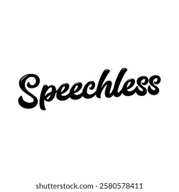 word speechless on white background.