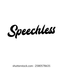 word speechless on white background.