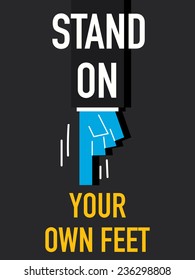 Word STAND ON YOUR FEET