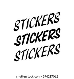word sticker on white background vector art