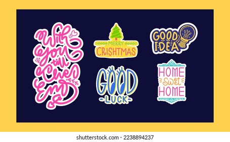 Word Sticker Patch create by Hand Drawing