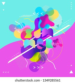 Word "summer" with colorful background