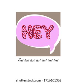 Word and symbol illustration for graphic design