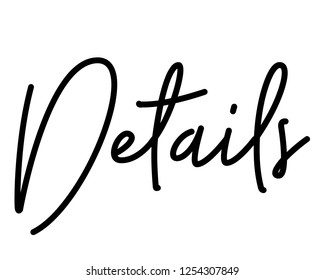 Word text art typography design vector graphic sign for details