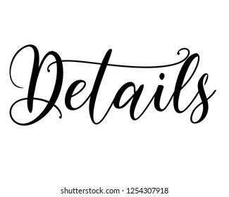 Word text art typography design vector graphic sign for details