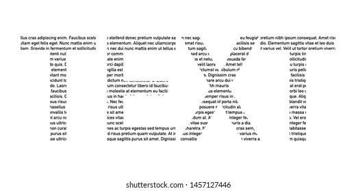 word text on lorem ipsum background vector illustration