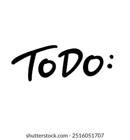 The word todo is prominently written in bold black color against a clean white background, creating a striking visual contrast