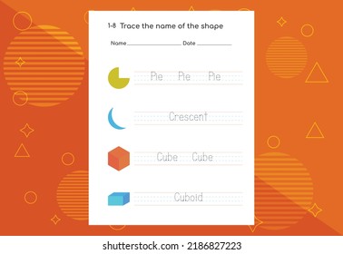 Word tracing worksheets for kids. Letters trace exercises for kids