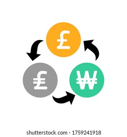 word trade currency icon vector illustration
