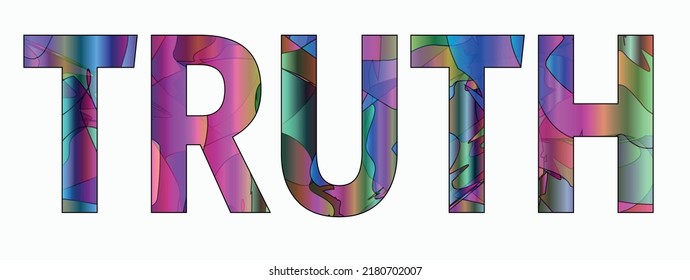 Word truth. Vector decorative for print and decoration