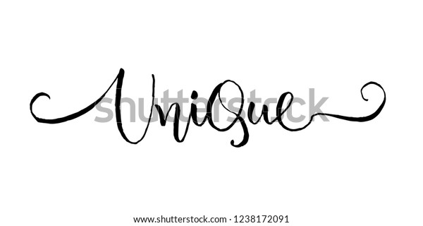 Word Unique Written Modern Calligraphy Style Stock Vector (Royalty Free ...