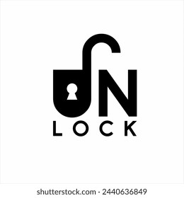 The word "Unlock" design is unique with an open padlock symbol on the letter U.