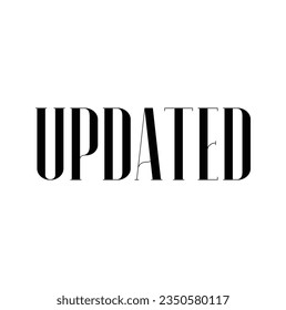 word Updated, vector design illustration