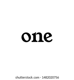 word vector logo one dah number 1 in the letter n
