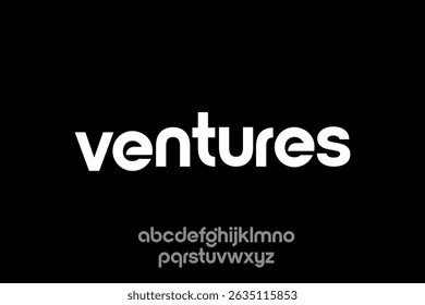 word of venture . modern minimalist round clean alphabet font. lowercase bold typography vector illustration design