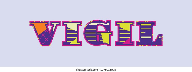 word-vigil-concept-written-colorful-abstract-stock-vector-royalty-free