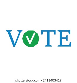 Word VOTE en fondo blanco