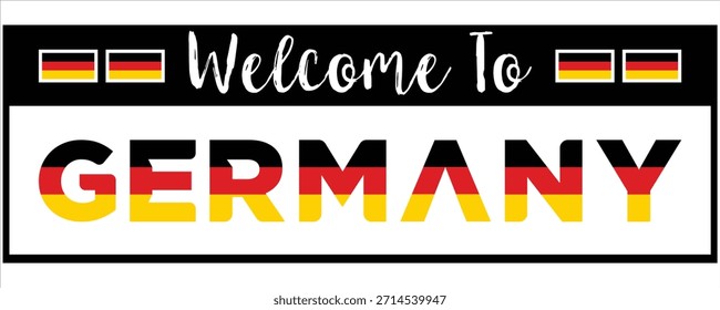 Bienvenidos a la Plantilla de Vector de Alemania