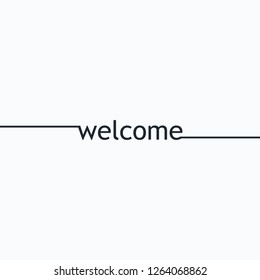 Word Welcome. Welcome lettering text, vector, EPS10